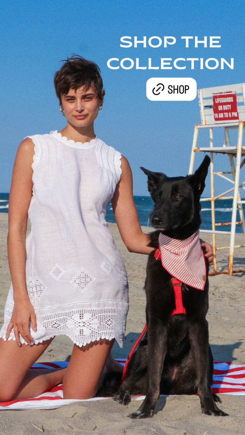 Taylor Hill featured in  the Tate & Taylor advertisement for Spring/Summer 2024
