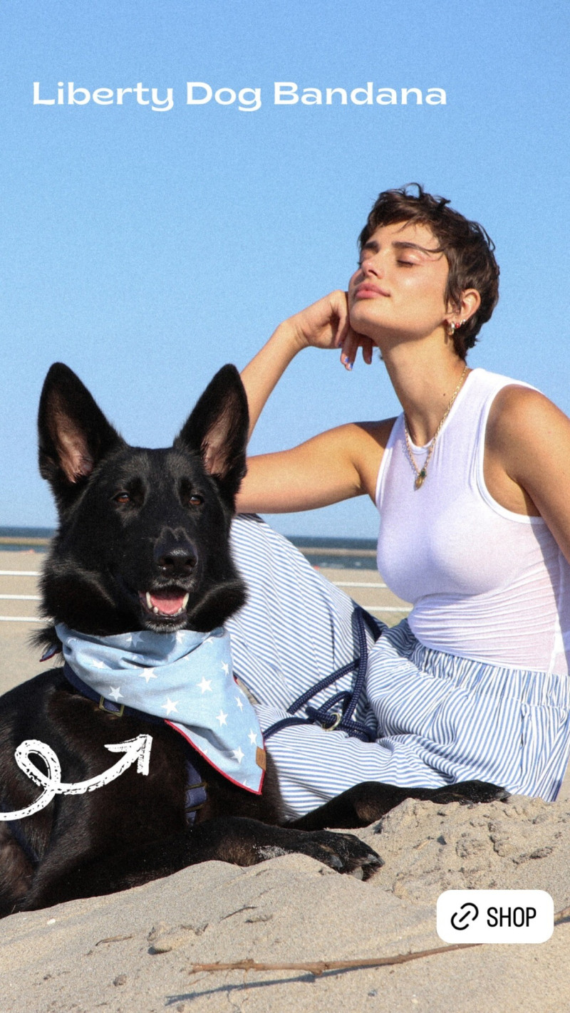 Taylor Hill featured in  the Tate & Taylor advertisement for Spring/Summer 2024
