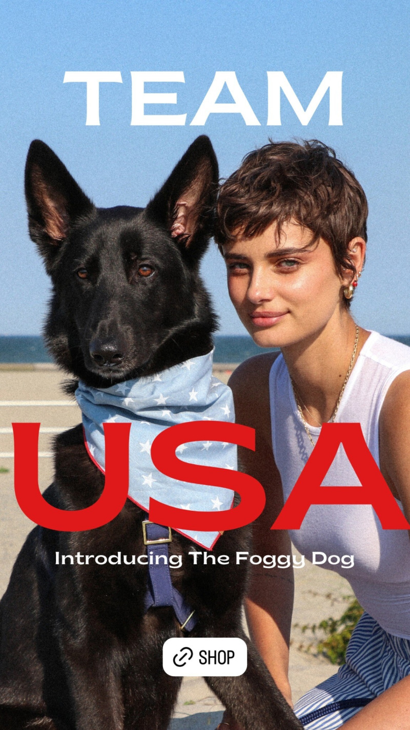 Taylor Hill featured in  the Tate & Taylor advertisement for Spring/Summer 2024