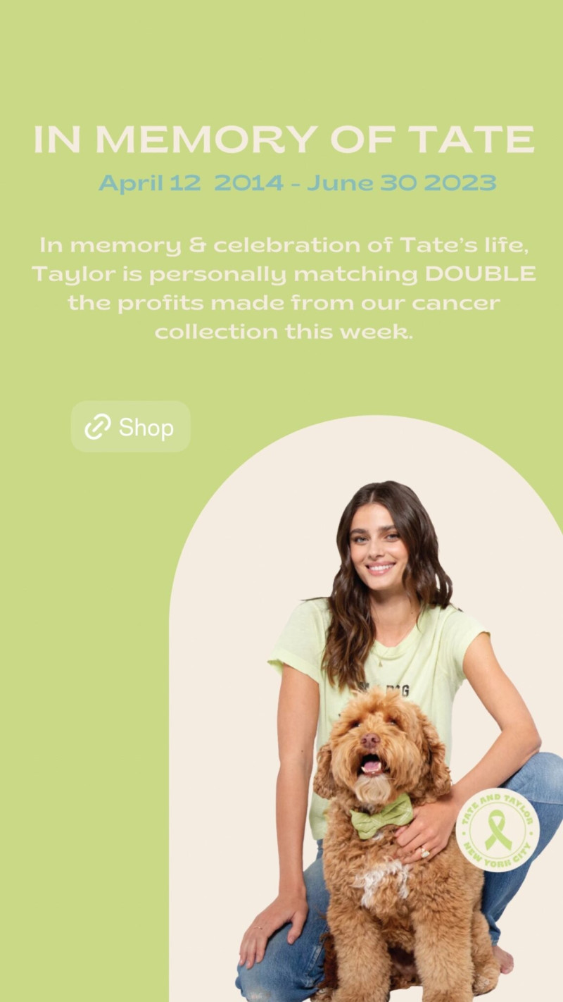 Taylor Hill featured in  the Tate & Taylor advertisement for Spring/Summer 2024