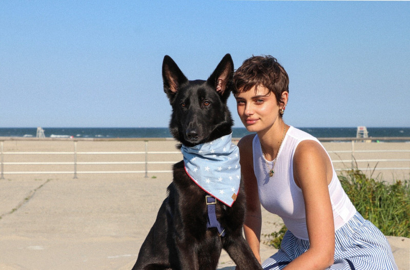 Taylor Hill featured in  the Tate & Taylor advertisement for Spring/Summer 2024