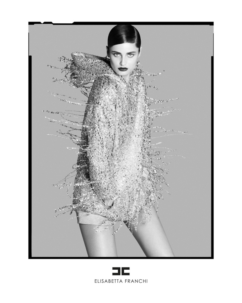 Taylor Hill featured in  the Elisabetta Franchi advertisement for Autumn/Winter 2024