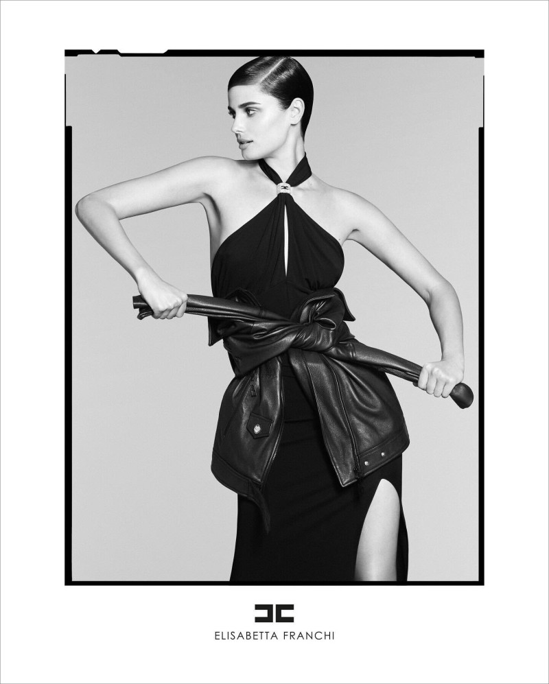 Taylor Hill featured in  the Elisabetta Franchi advertisement for Autumn/Winter 2024