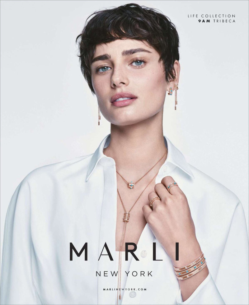 Taylor Hill featured in  the Marli New York advertisement for Autumn/Winter 2024