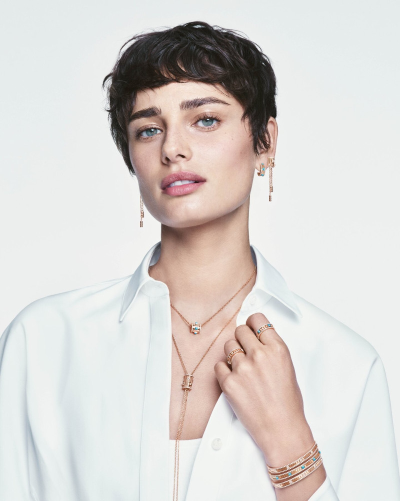 Taylor Hill featured in  the Marli New York advertisement for Autumn/Winter 2024