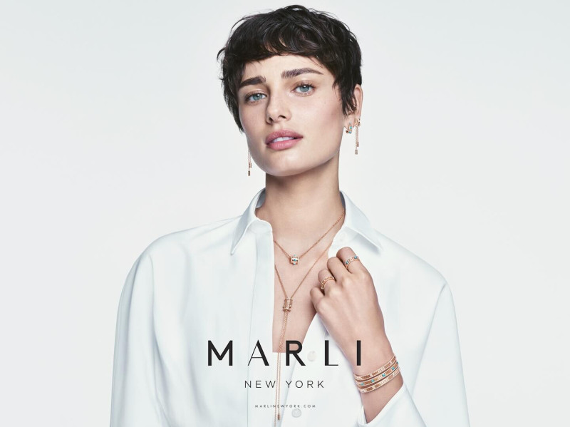 Taylor Hill featured in  the Marli New York advertisement for Autumn/Winter 2024