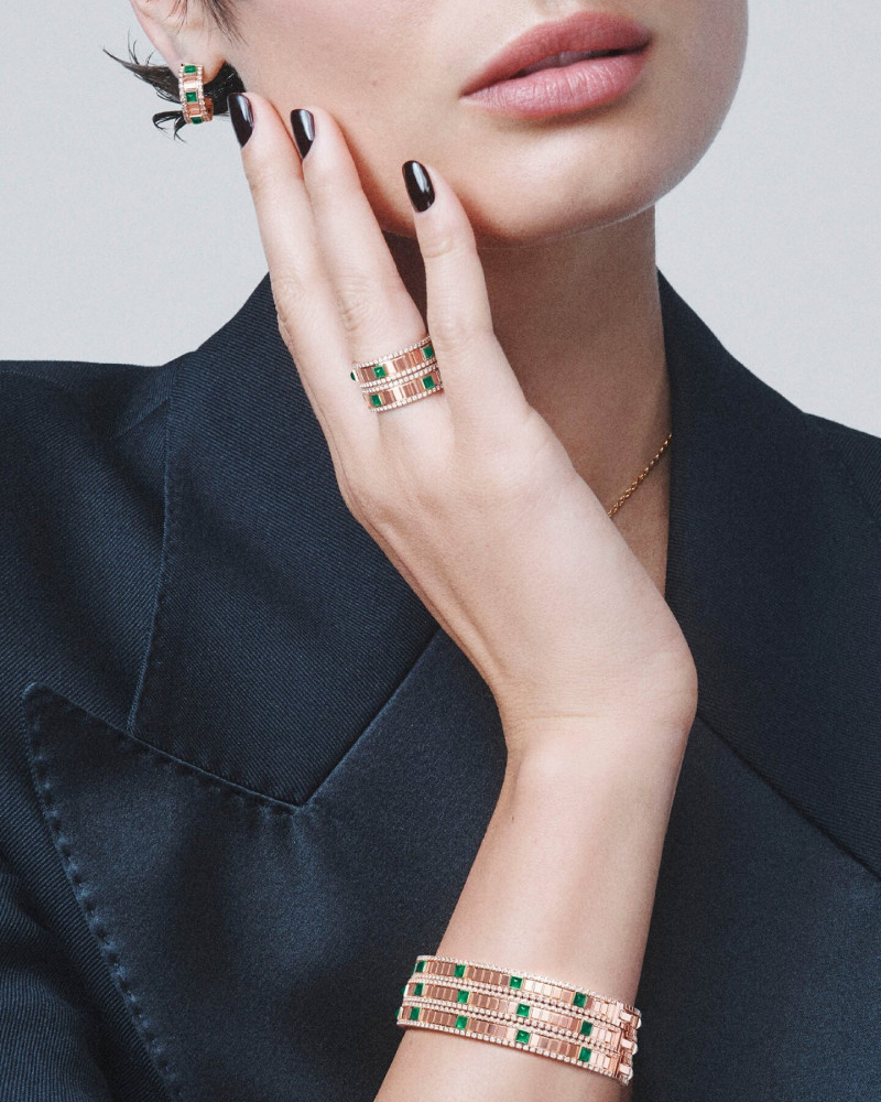 Taylor Hill featured in  the Marli New York advertisement for Autumn/Winter 2024