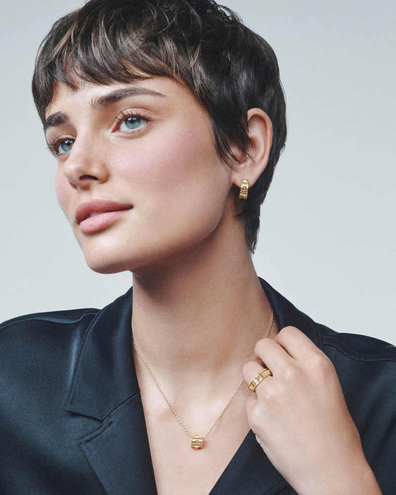 Taylor Hill featured in  the Marli New York advertisement for Autumn/Winter 2024