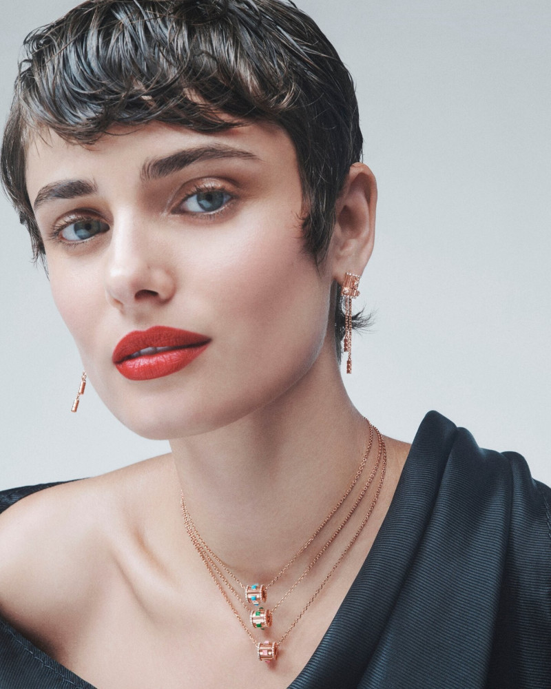 Taylor Hill featured in  the Marli New York advertisement for Autumn/Winter 2024