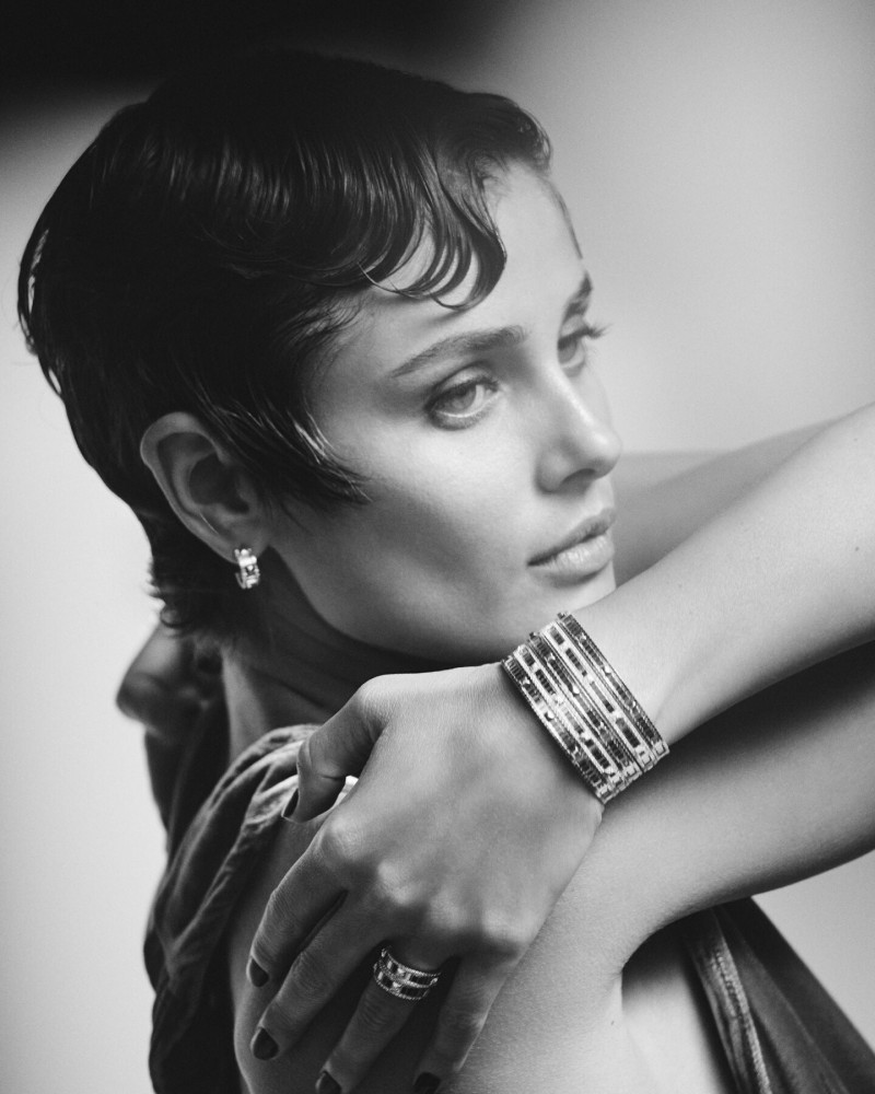 Taylor Hill featured in  the Marli New York advertisement for Autumn/Winter 2024