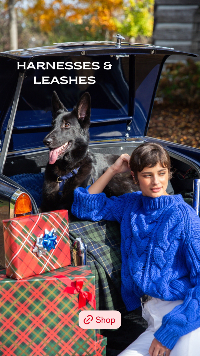 Taylor Hill featured in  the Tate & Taylor advertisement for Holiday 2024