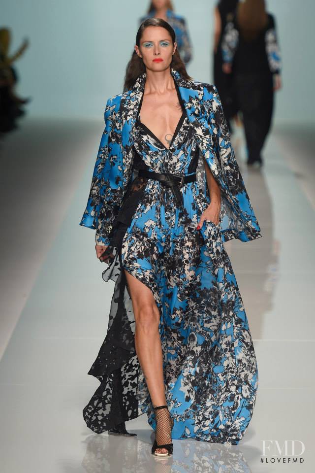 Tasha Tilberg featured in  the Emanuel Ungaro fashion show for Spring/Summer 2015