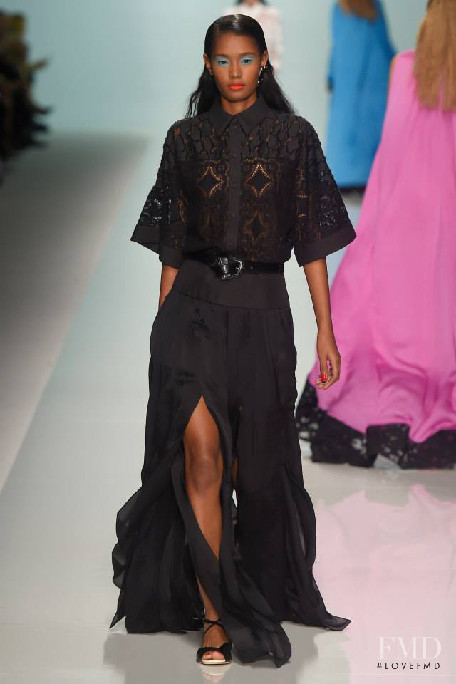 Ysaunny Brito featured in  the Emanuel Ungaro fashion show for Spring/Summer 2015
