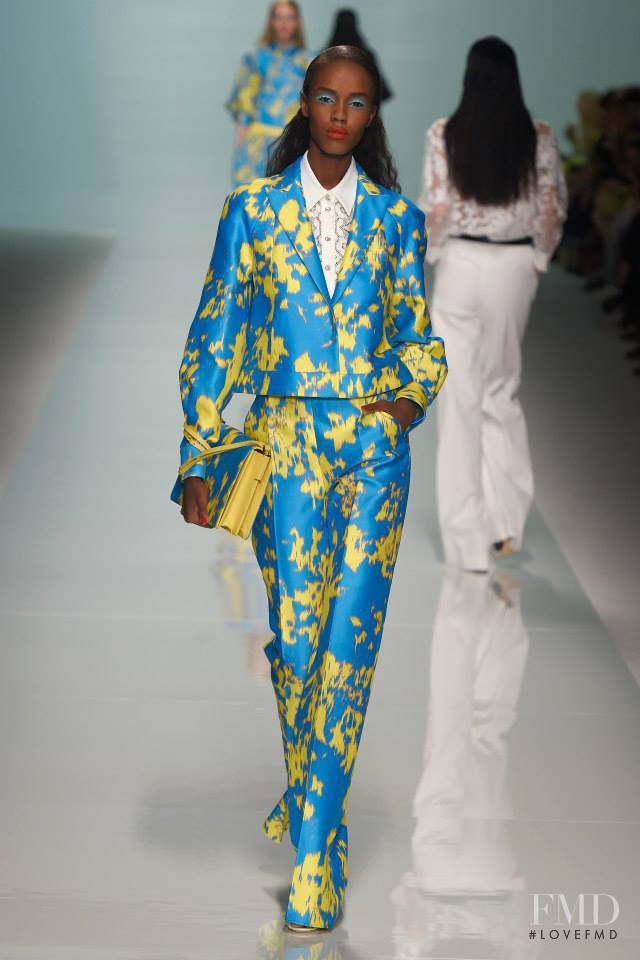 Leila Ndabirabe featured in  the Emanuel Ungaro fashion show for Spring/Summer 2015