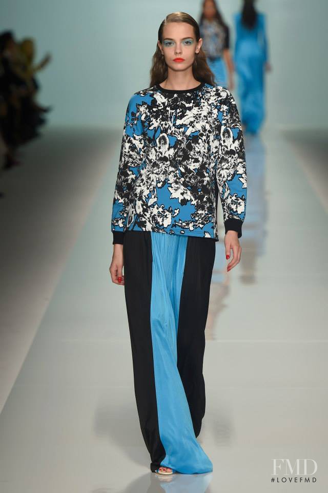 Mina Cvetkovic featured in  the Emanuel Ungaro fashion show for Spring/Summer 2015