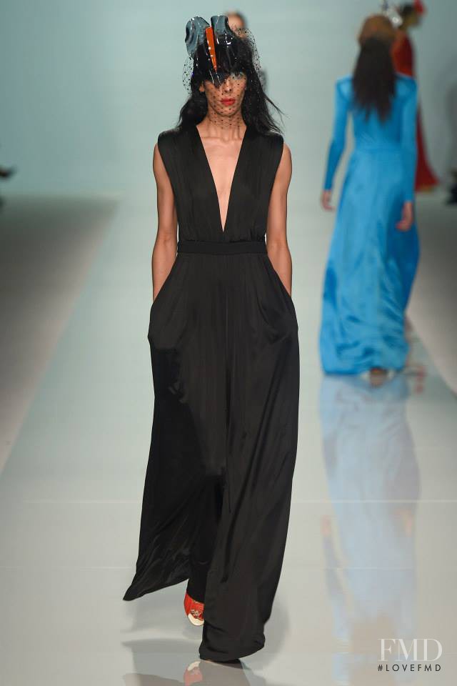 Jamie Bochert featured in  the Emanuel Ungaro fashion show for Spring/Summer 2015