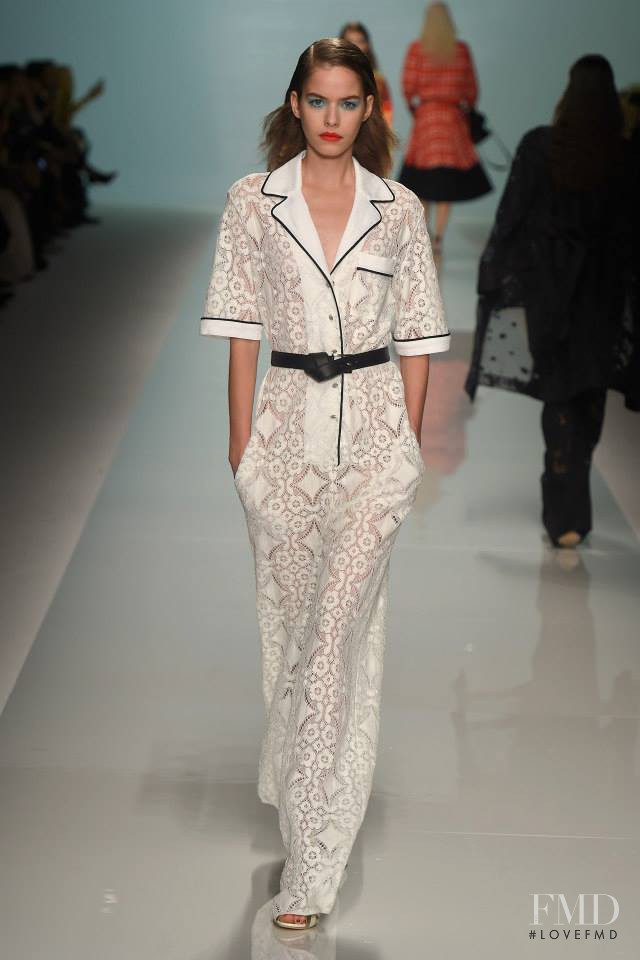 Alexandra Hochguertel featured in  the Emanuel Ungaro fashion show for Spring/Summer 2015