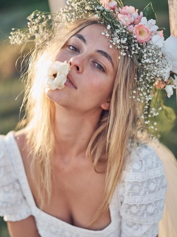 Caroline Kelley featured in  the LoveShackFancy lookbook for Summer 2025