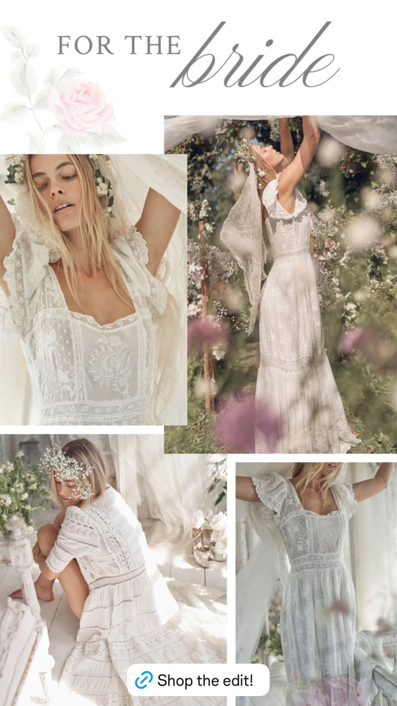 Caroline Kelley featured in  the LoveShackFancy lookbook for Summer 2025