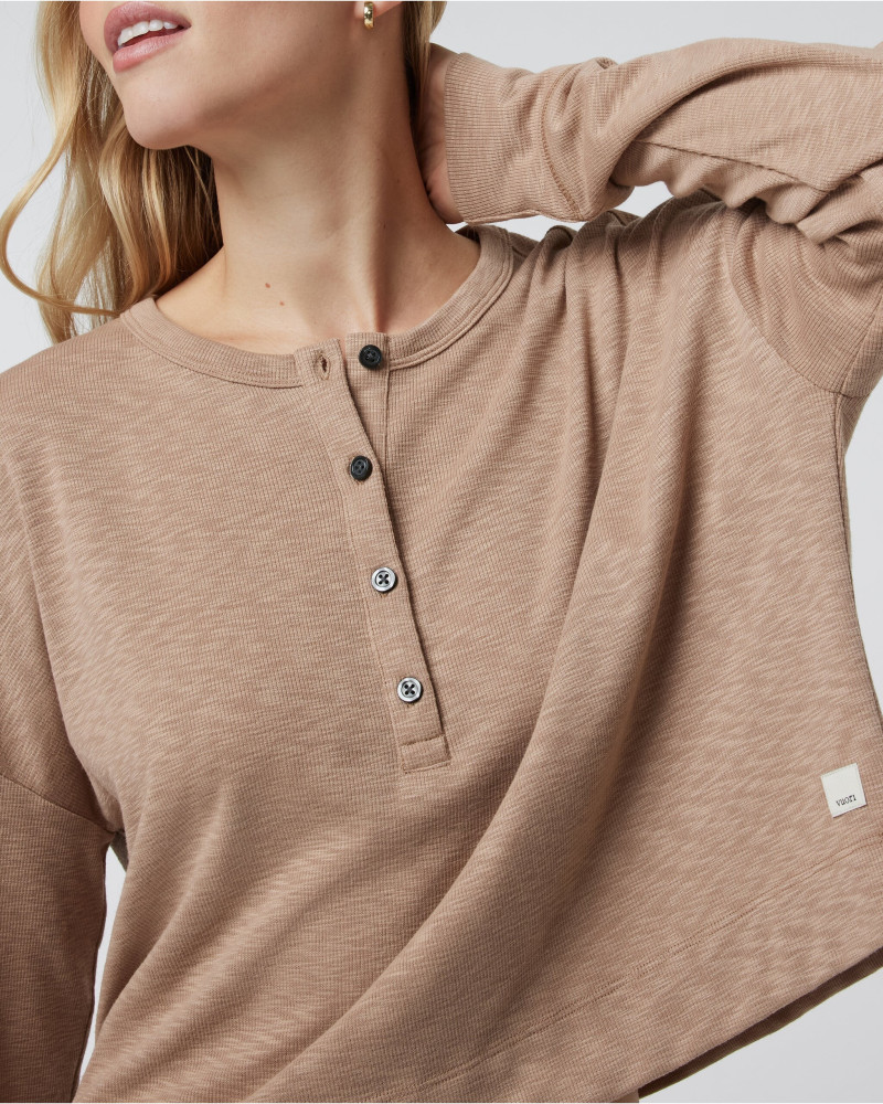 Caroline Kelley featured in  the vuori catalogue for Holiday 2024