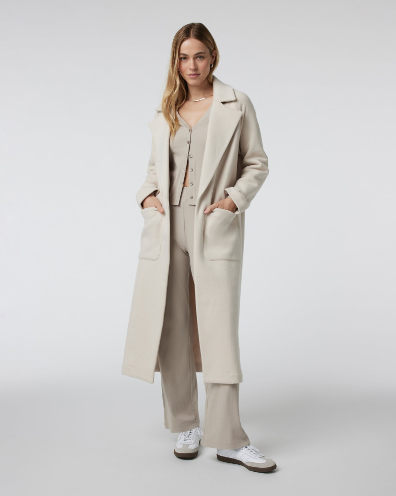 Caroline Kelley featured in  the vuori catalogue for Holiday 2024