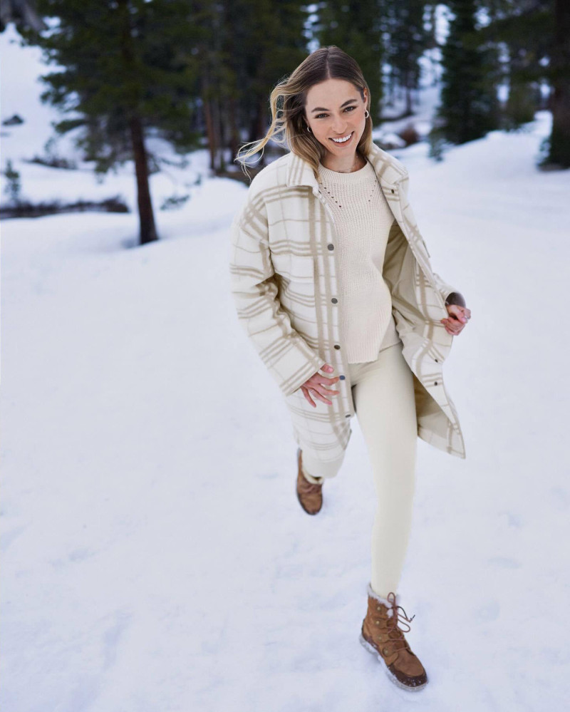 Caroline Kelley featured in  the vuori catalogue for Holiday 2024