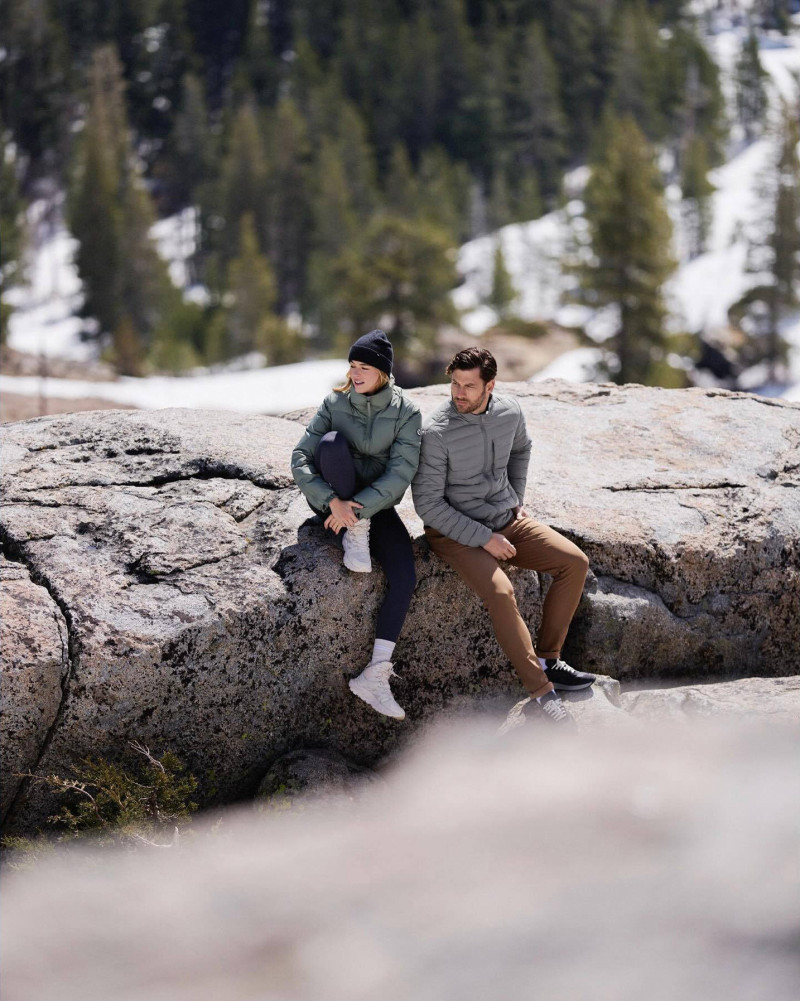 Caroline Kelley featured in  the vuori catalogue for Holiday 2024