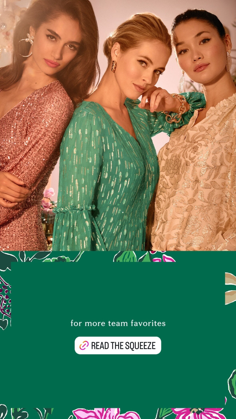 Caroline Kelley featured in  the Lilly Pulitzer catalogue for Holiday 2024