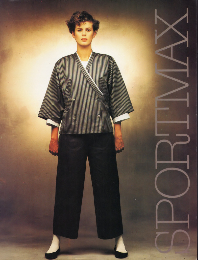 Elizabeth Josie Borain featured in  the Sportmax advertisement for Spring/Summer 1983