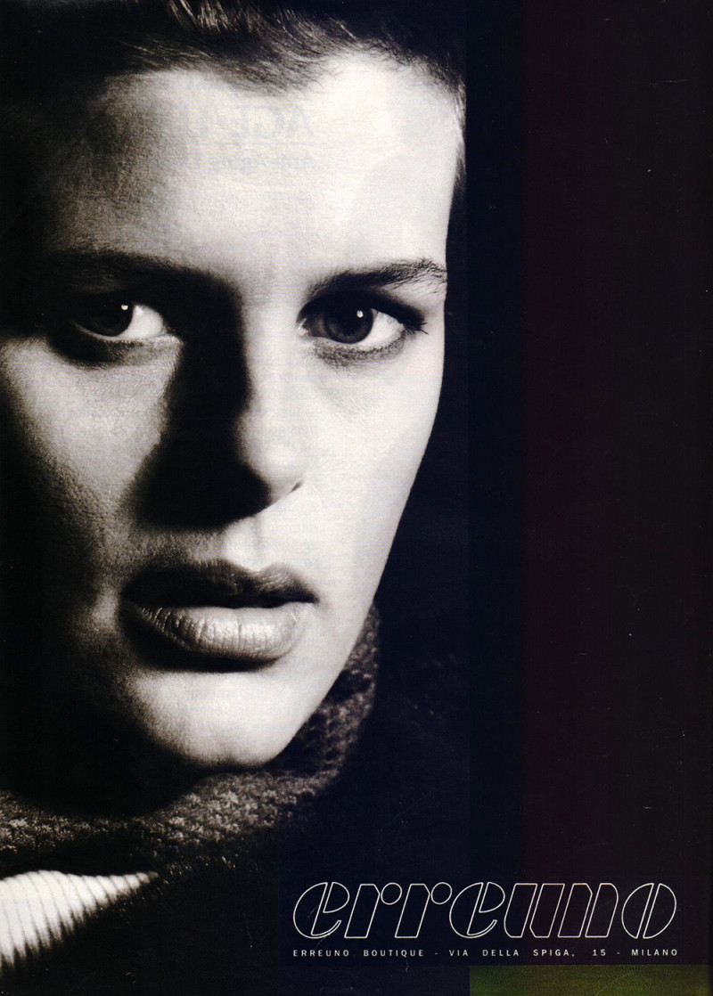 Elizabeth Josie Borain featured in  the Erreuno advertisement for Autumn/Winter 1989
