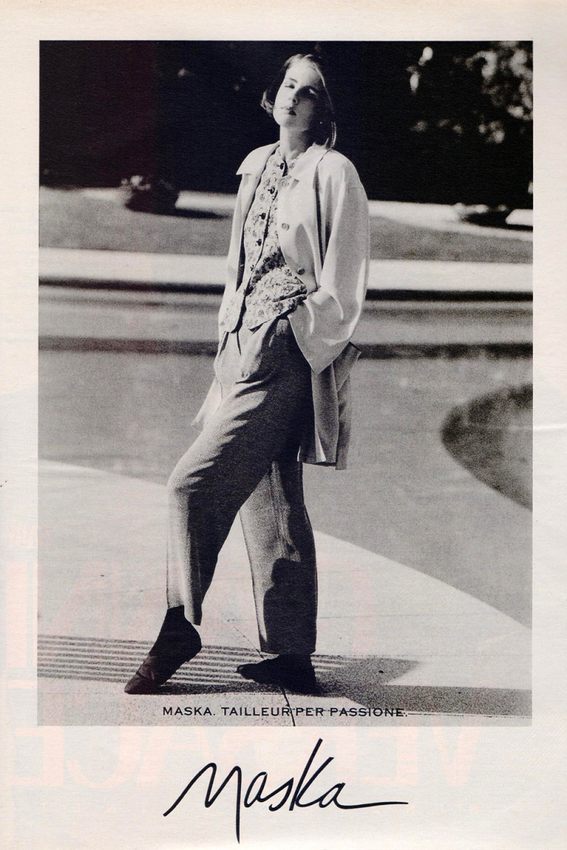 Elizabeth Josie Borain featured in  the Maska advertisement for Spring/Summer 1990
