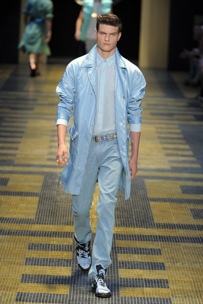 John Todd featured in  the Versace fashion show for Spring/Summer 2013