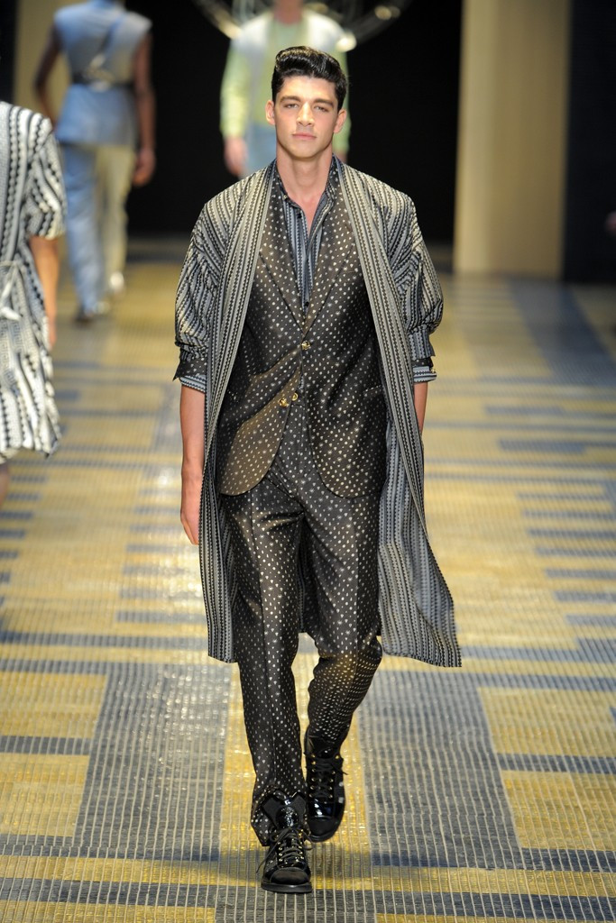 Tarik Lakehal featured in  the Versace fashion show for Spring/Summer 2013
