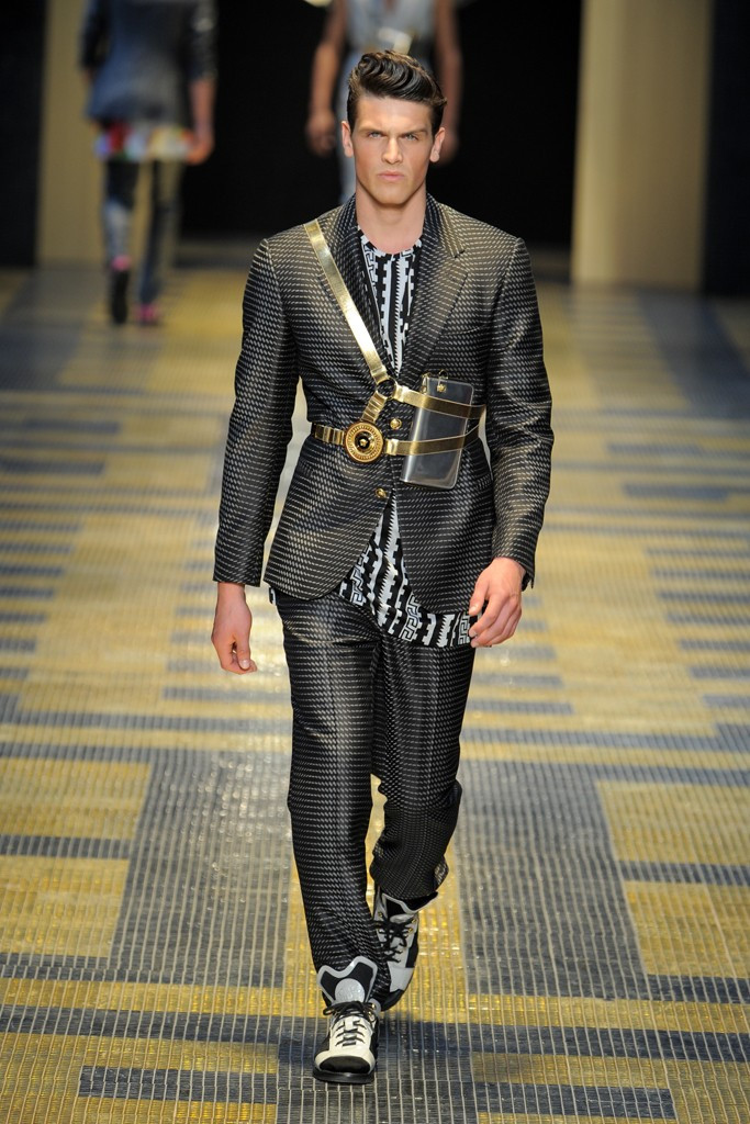 Sacha Legrand featured in  the Versace fashion show for Spring/Summer 2013