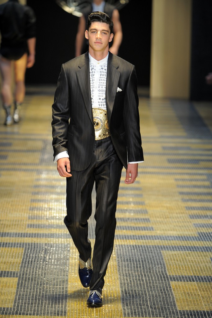 Tarik Lakehal featured in  the Versace fashion show for Spring/Summer 2013