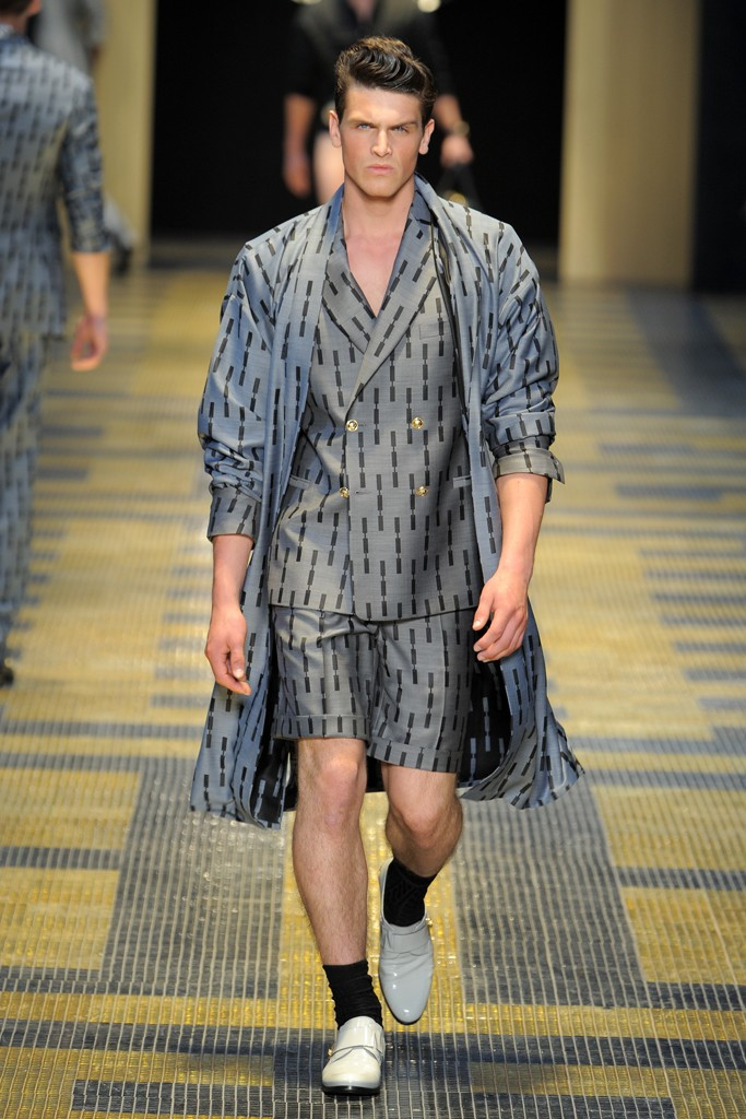 Sacha Legrand featured in  the Versace fashion show for Spring/Summer 2013