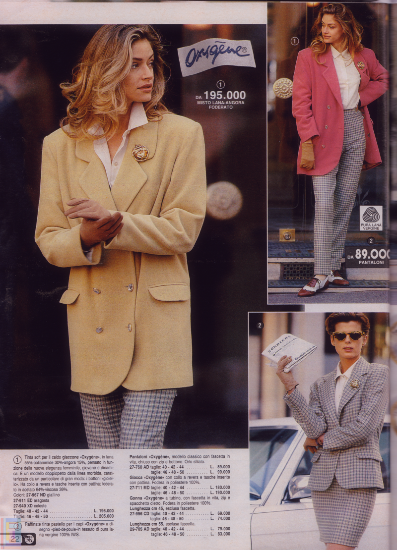 Elizabeth Josie Borain featured in  the Postalmarket advertisement for Autumn/Winter 1992