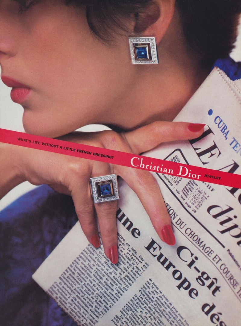 Elizabeth Josie Borain featured in  the Christian Dior advertisement for Autumn/Winter 1984