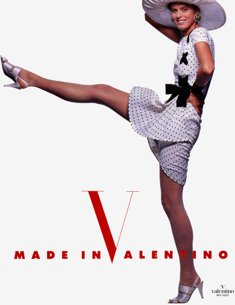 Elizabeth Josie Borain featured in  the Valentino advertisement for Spring/Summer 1990