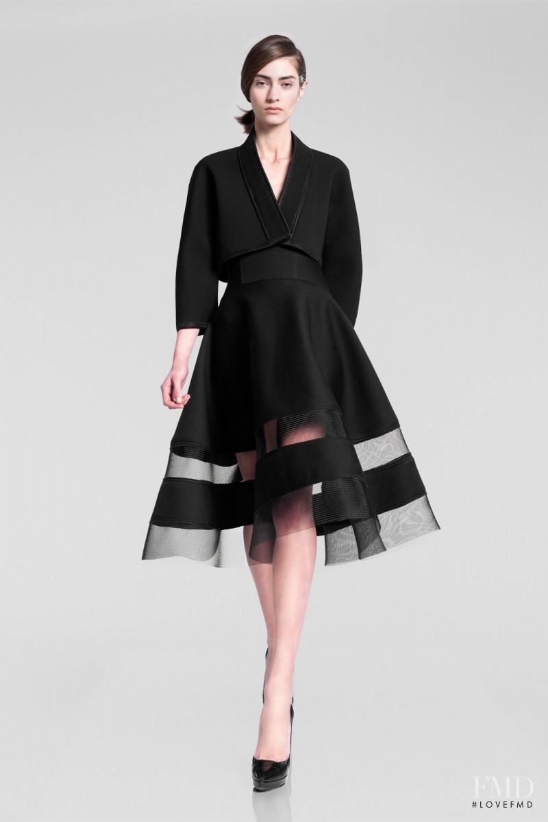 Marine Deleeuw featured in  the Donna Karan New York lookbook for Pre-Fall 2013