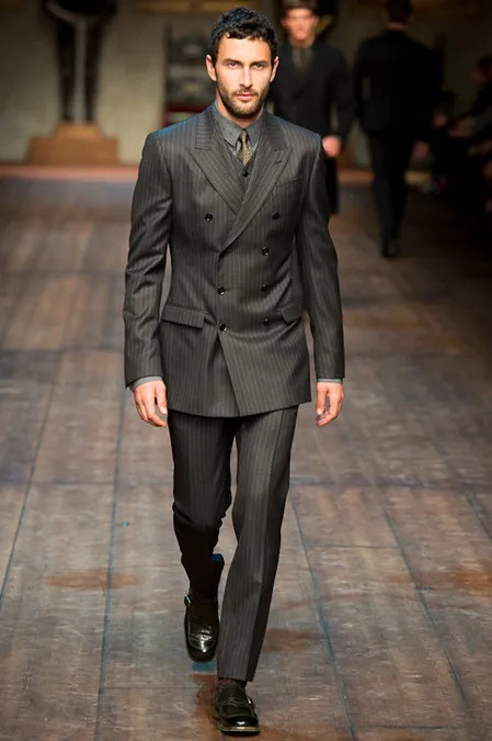 Noah Mills featured in  the Dolce & Gabbana fashion show for Autumn/Winter 2014
