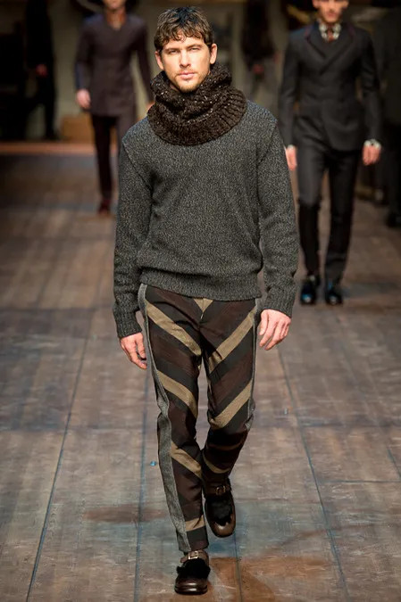 Adam Senn featured in  the Dolce & Gabbana fashion show for Autumn/Winter 2014