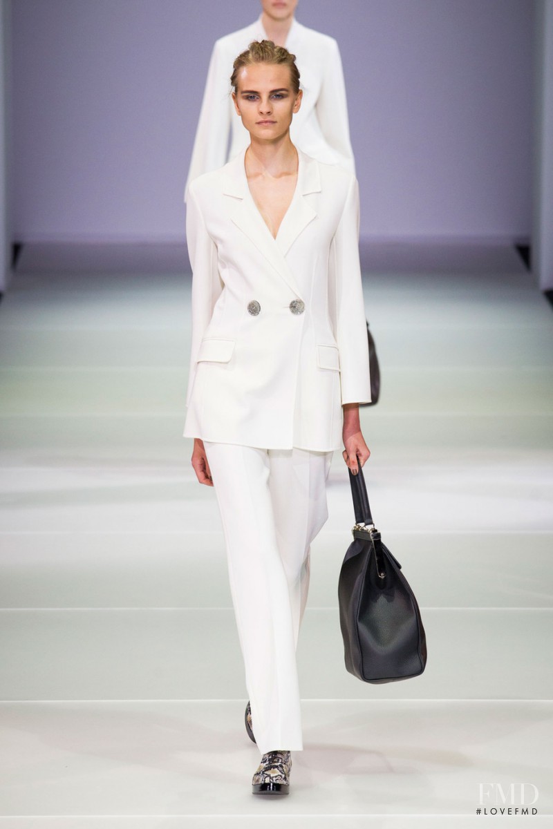 Kristina Petrosiute featured in  the Giorgio Armani fashion show for Spring/Summer 2015