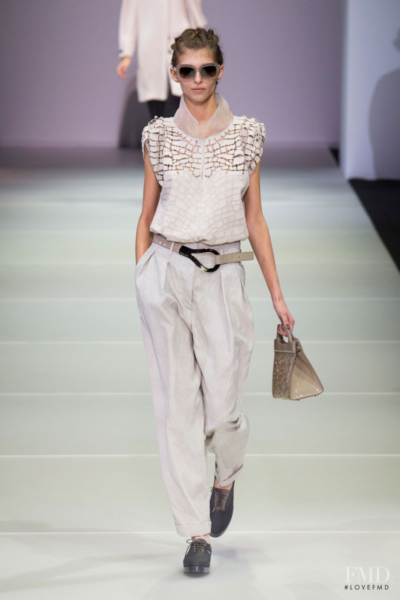 Anastasia Lagune featured in  the Giorgio Armani fashion show for Spring/Summer 2015