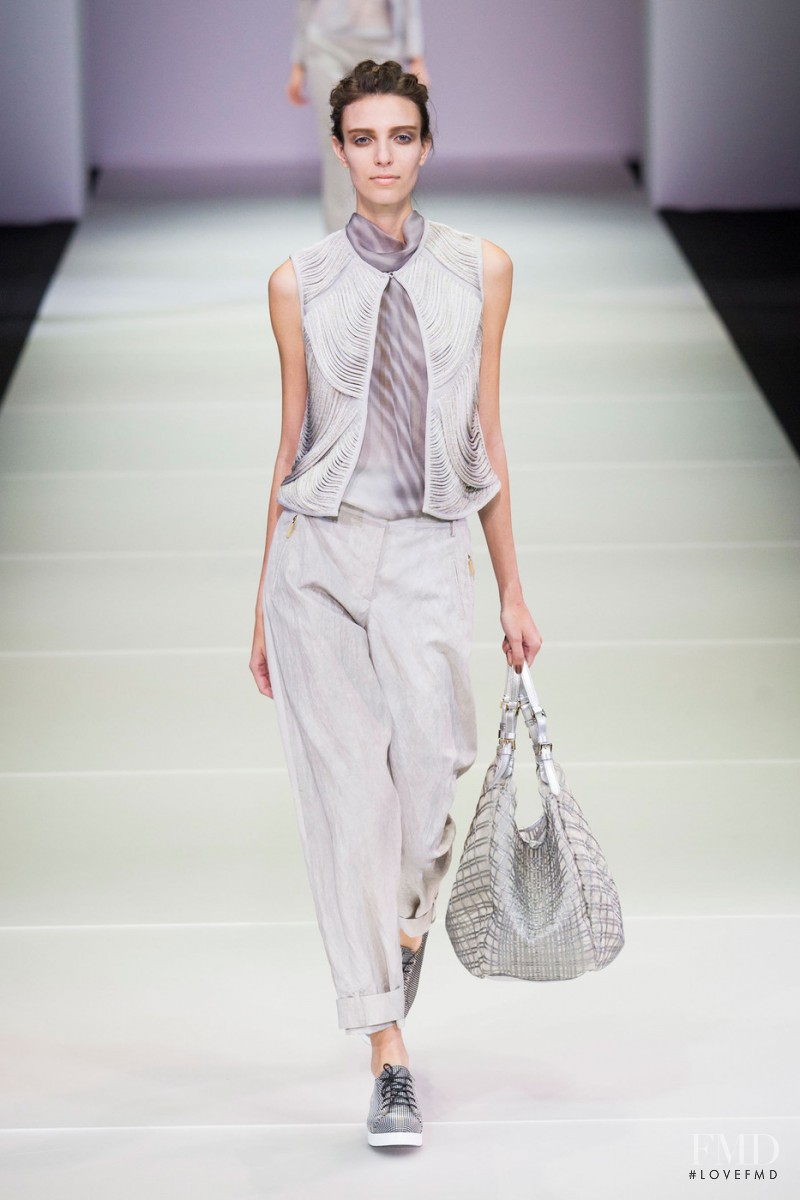 Larissa Mascarenhas featured in  the Giorgio Armani fashion show for Spring/Summer 2015