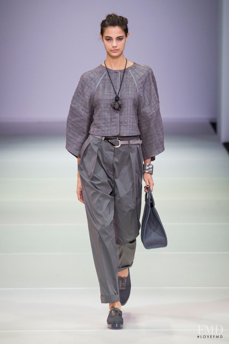 Anja Leuenberger featured in  the Giorgio Armani fashion show for Spring/Summer 2015