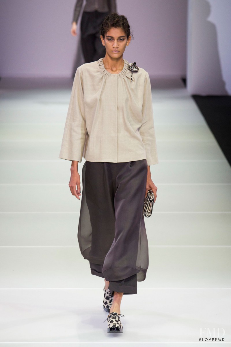 Hadassa Lima featured in  the Giorgio Armani fashion show for Spring/Summer 2015