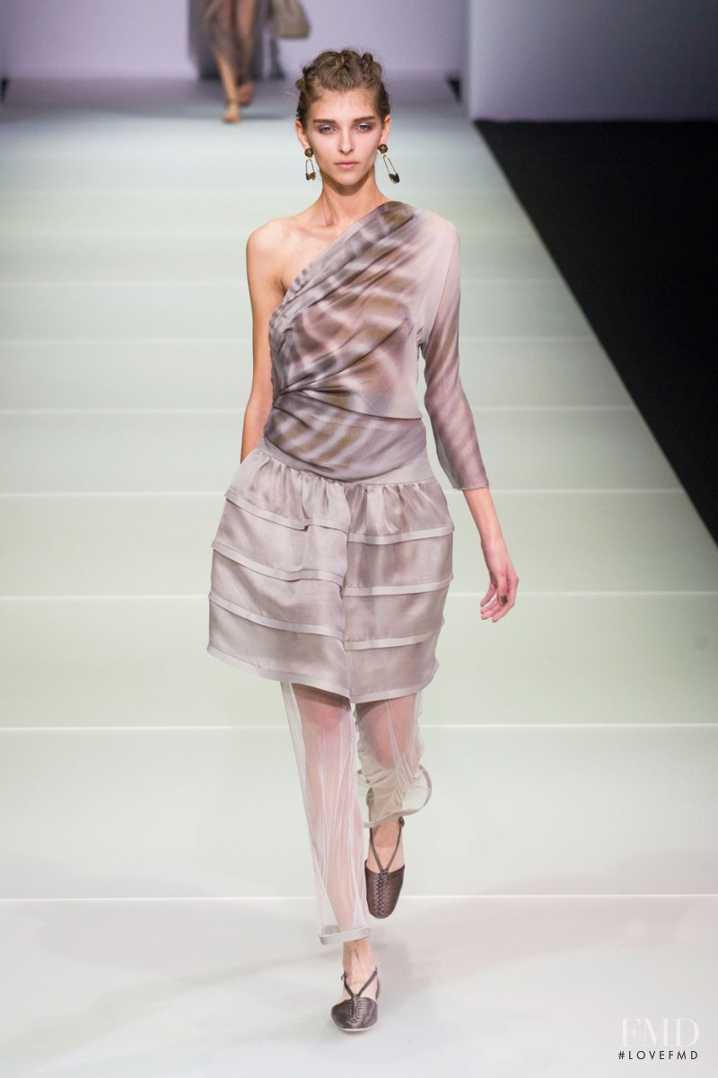 Anastasia Lagune featured in  the Giorgio Armani fashion show for Spring/Summer 2015