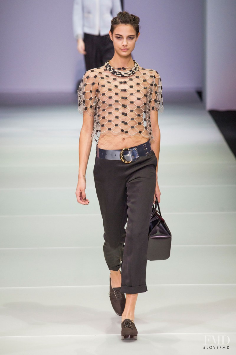 Anja Leuenberger featured in  the Giorgio Armani fashion show for Spring/Summer 2015