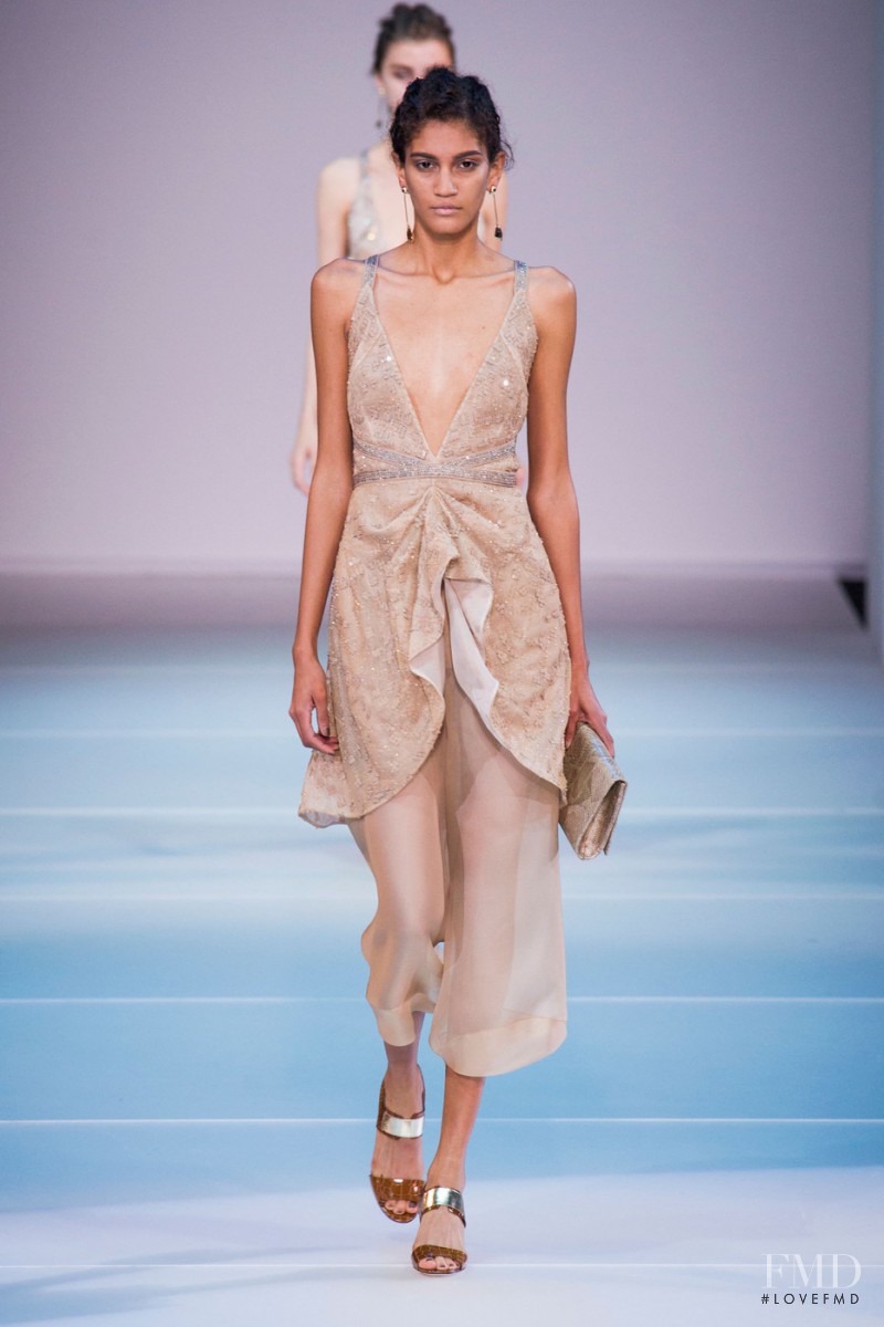 Hadassa Lima featured in  the Giorgio Armani fashion show for Spring/Summer 2015